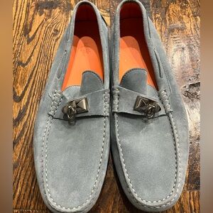 Authentic Hermes Gray Suede Men's Loafers